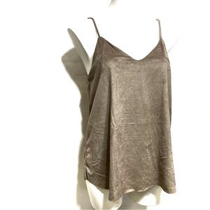 PEOPLES PROJECT STANDARD SUEDED SPAGHETTI STRAP SEXY TANK TOP